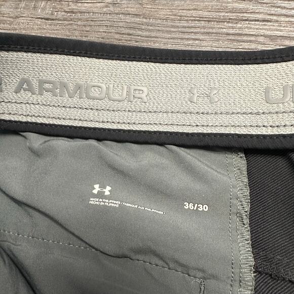 Under Armour Blue Gray Mens 36x30 Tapered Loose Stretch Performance Golf Pants - Picture 3 of 10